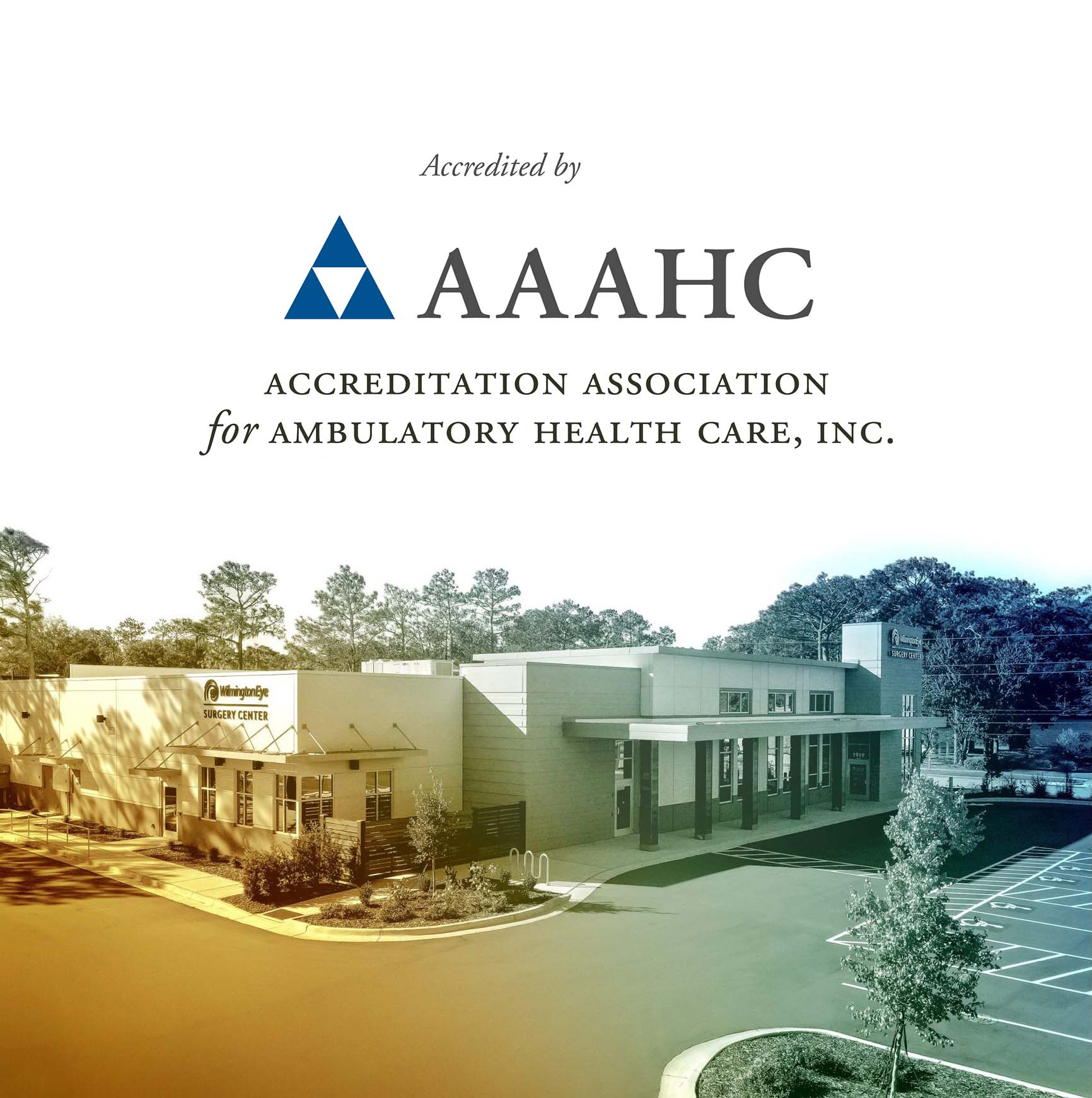 AAAHC Logo Above Image of Building